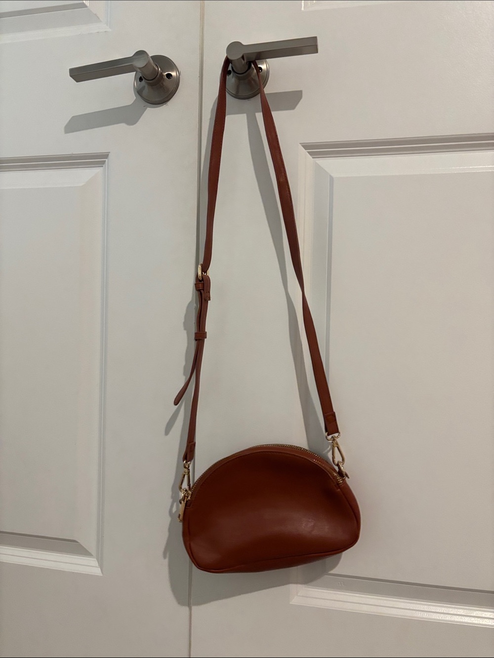 Forever 21 Tan Crescent Crossbody Bag